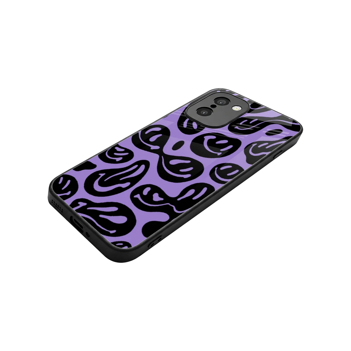 Acid Smiles Purple stylish phone case for oneplus 15r | glossy glass and slim fit