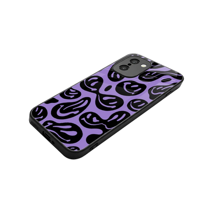 Acid Smiles Purple stylish phone case for oneplus 15r | glossy glass and slim fit