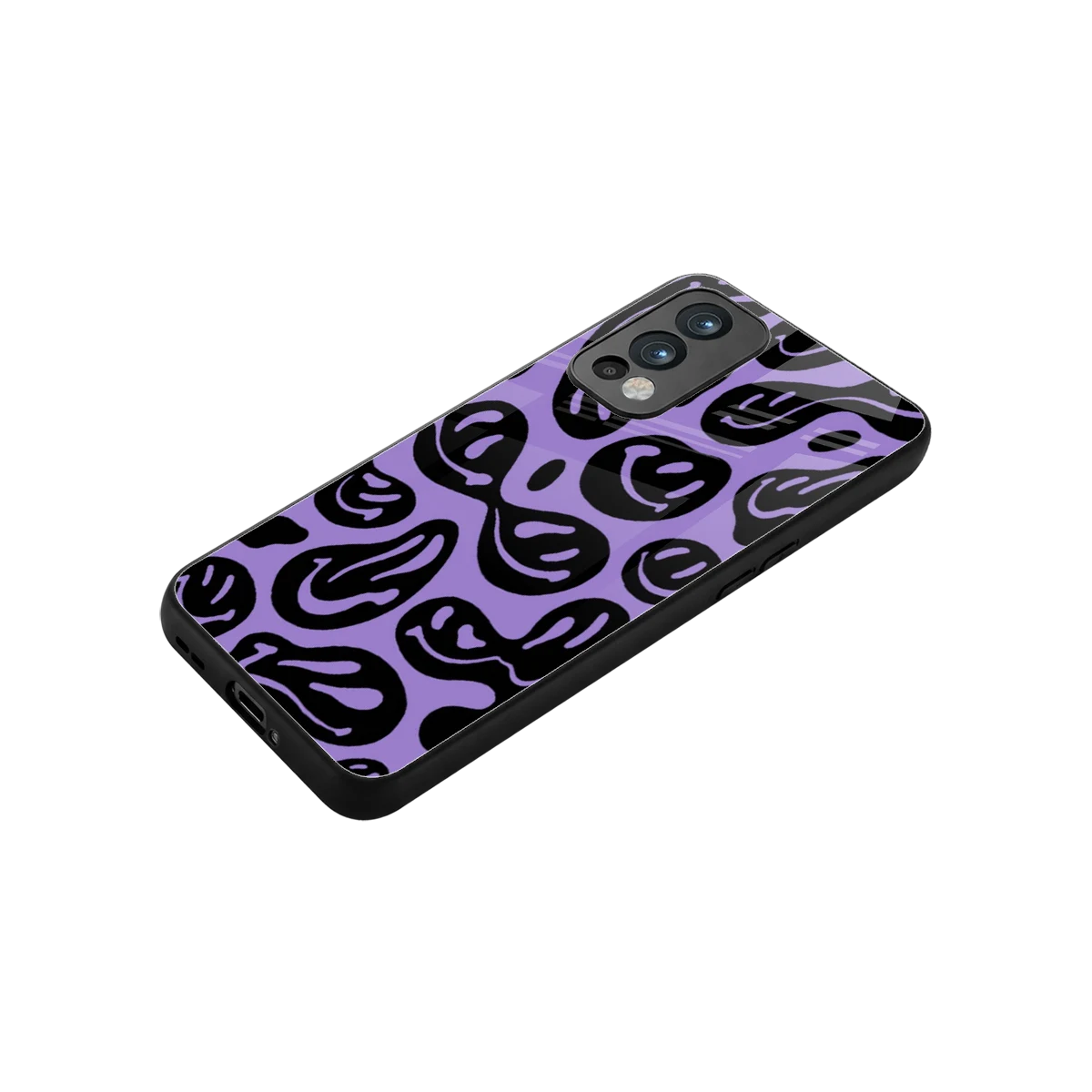 Acid Smiles Purple stylish phone case for oneplus nord 2 | glossy glass and slim fit