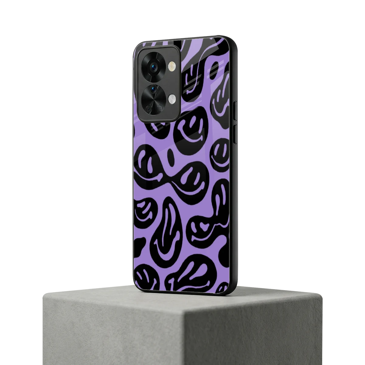 Acid Smiles Purple oneplus nord 2t mobile cover | shockproof glass phone case
