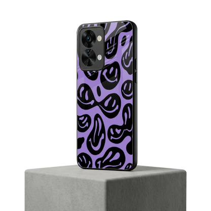 Acid Smiles Purple oneplus nord 2t mobile cover | shockproof glass phone case