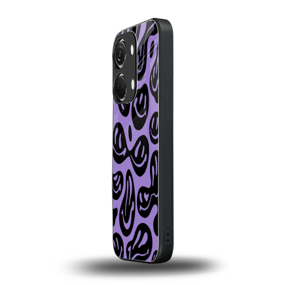 Acid Smiles Purple oneplus nord 3 mobile cover | shockproof glass phone case
