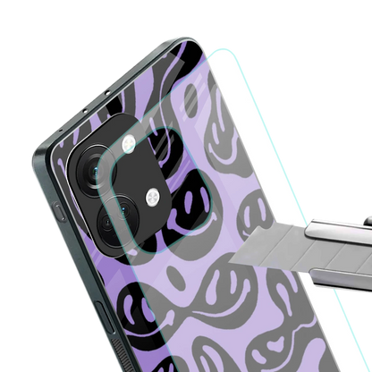 Acid Smiles Purple stylish phone case for oneplus nord 3 | glossy glass and slim fit