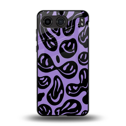 Acid Smiles Purple back phone cover | glass case for oneplus nord 4
