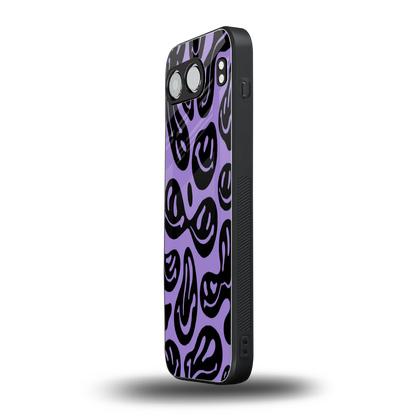 Acid Smiles Purple oneplus nord 4 mobile cover | shockproof glass phone case