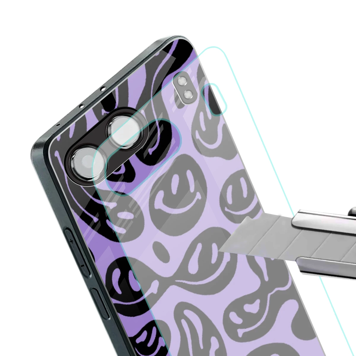 Acid Smiles Purple stylish phone case for oneplus nord 4 | glossy glass and slim fit