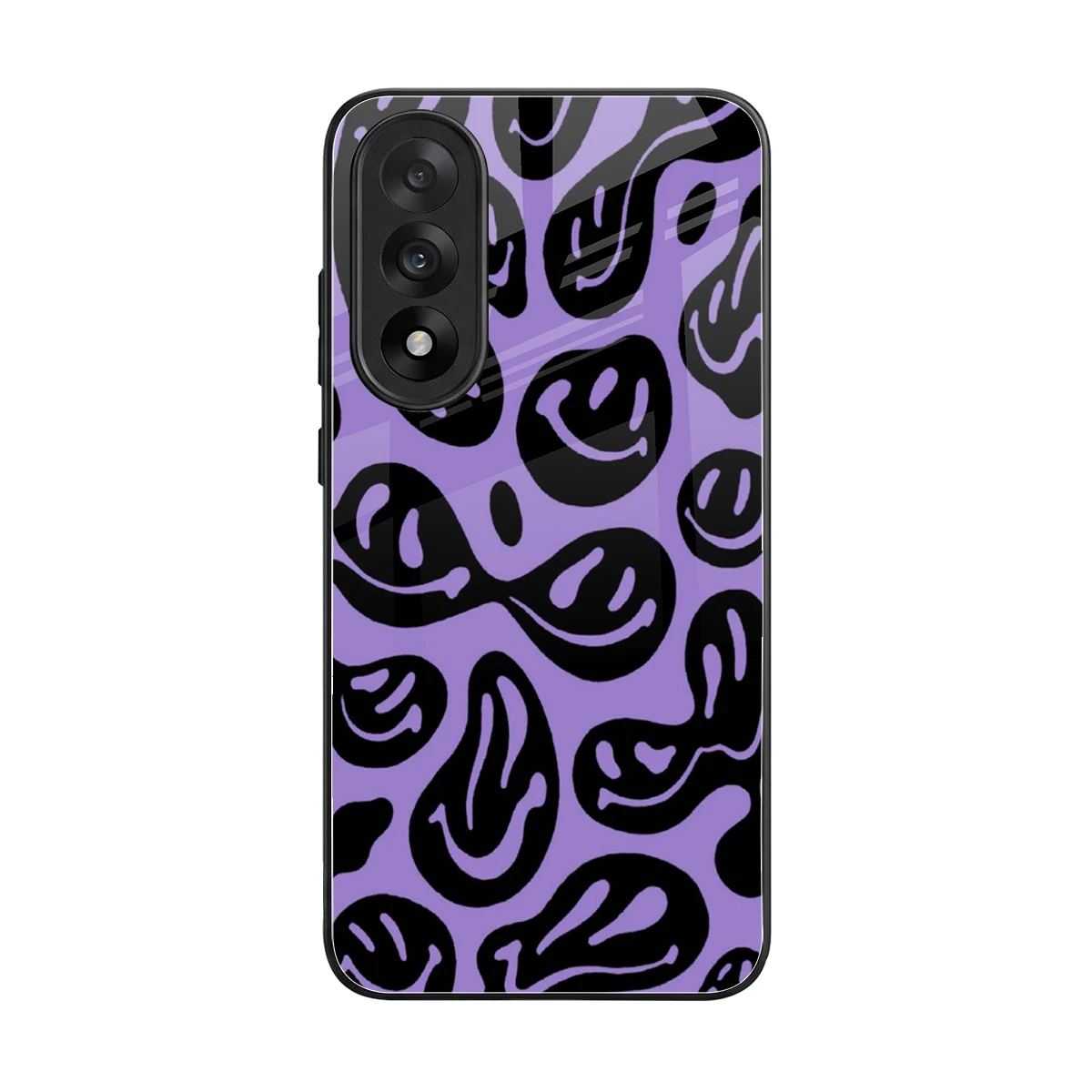 Acid Smiles Purple back phone cover | glass case for oneplus nord 5