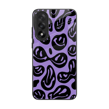 Acid Smiles Purple back phone cover | glass case for oneplus nord 5