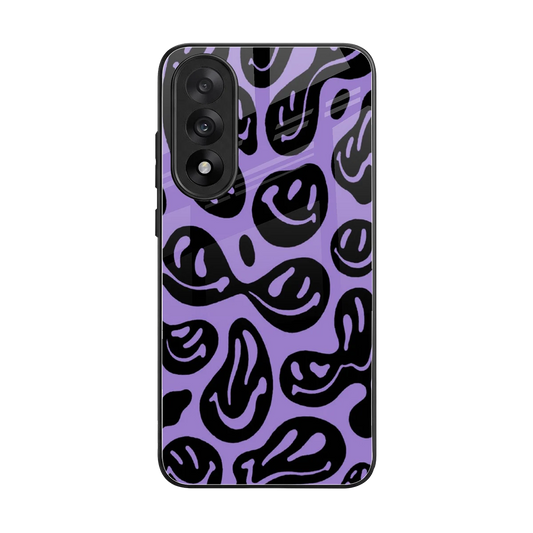 Acid Smiles Purple back phone cover | glass case for oneplus nord 5