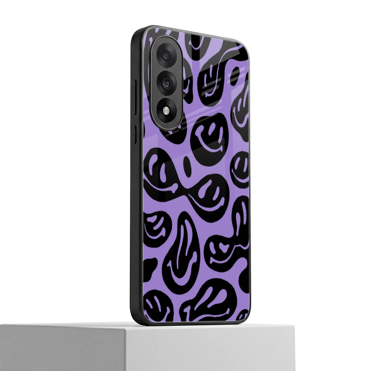 Acid Smiles Purple oneplus nord 5 mobile cover | shockproof glass phone case