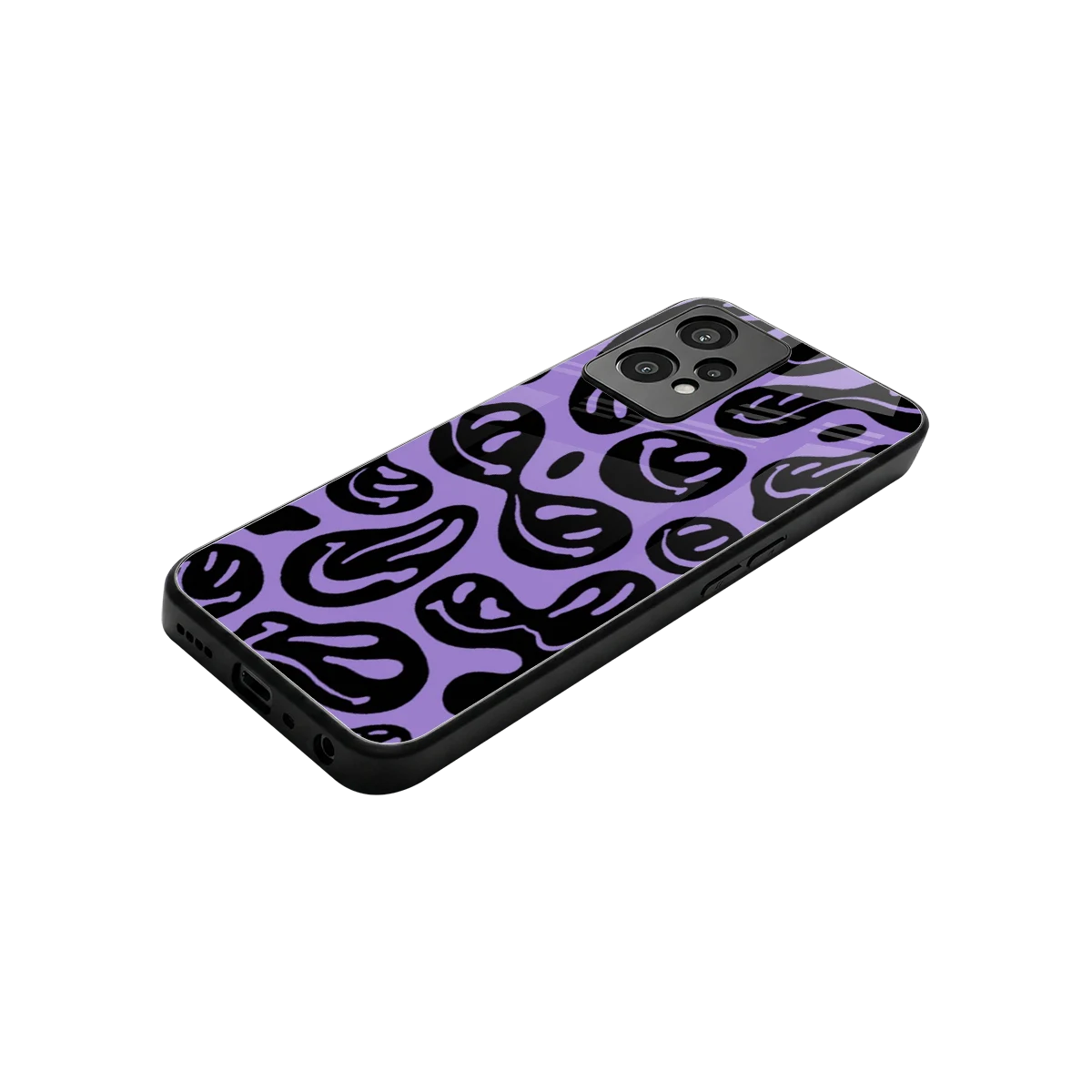 Acid Smiles Purple stylish phone case for oneplus nord ce 2 lite | glossy glass and slim fit