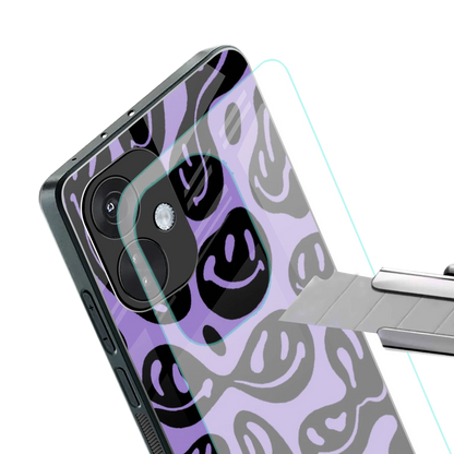Acid Smiles Purple stylish phone case for oneplus nord ce 3 | glossy glass and slim fit