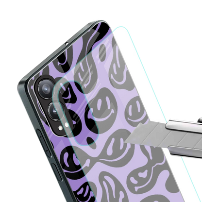 Acid Smiles Purple stylish phone case for oneplus nord ce 4 lite | glossy glass and slim fit