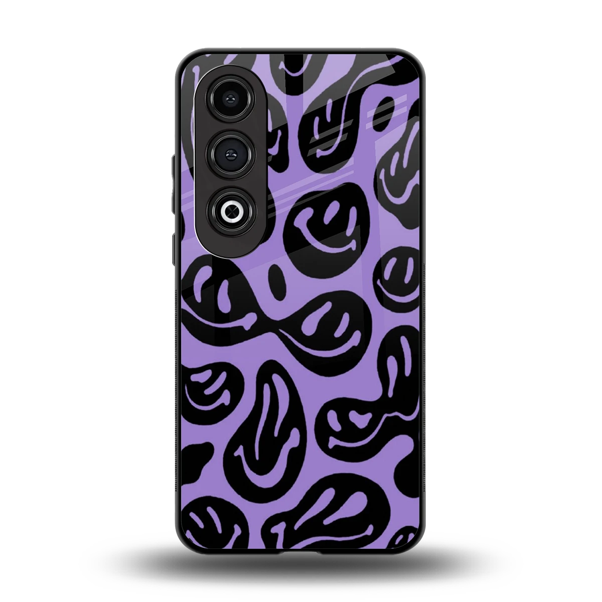 Acid Smiles Purple back phone cover | glass case for oneplus nord ce 4