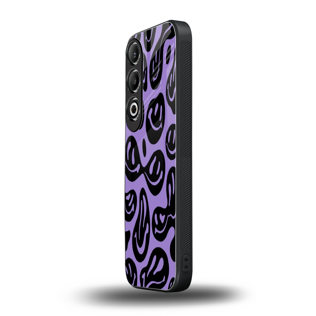 Acid Smiles Purple oneplus nord ce 4 mobile cover | shockproof glass phone case