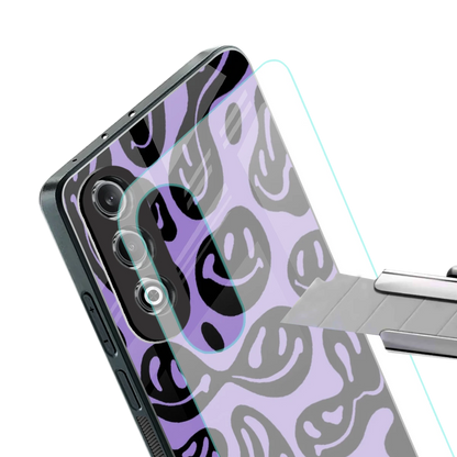 Acid Smiles Purple stylish phone case for oneplus nord ce 4 | glossy glass and slim fit