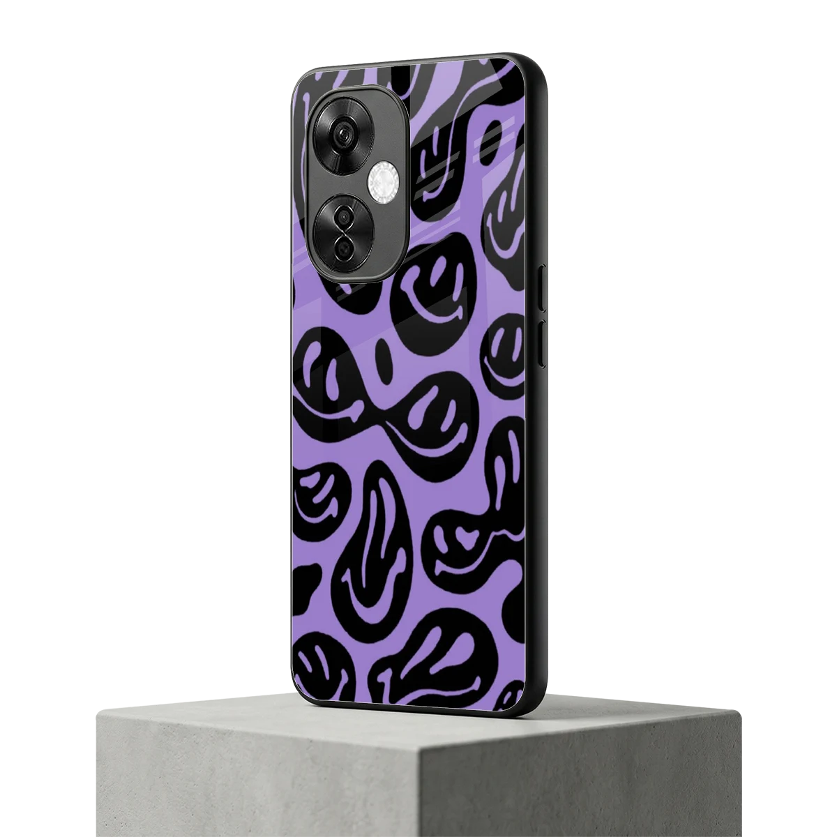 Acid Smiles Purple oneplus nord ce 3 lite mobile cover | shockproof glass phone case