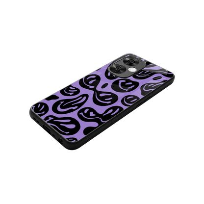 Acid Smiles Purple stylish phone case for oneplus nord ce 3 lite | glossy glass and slim fit
