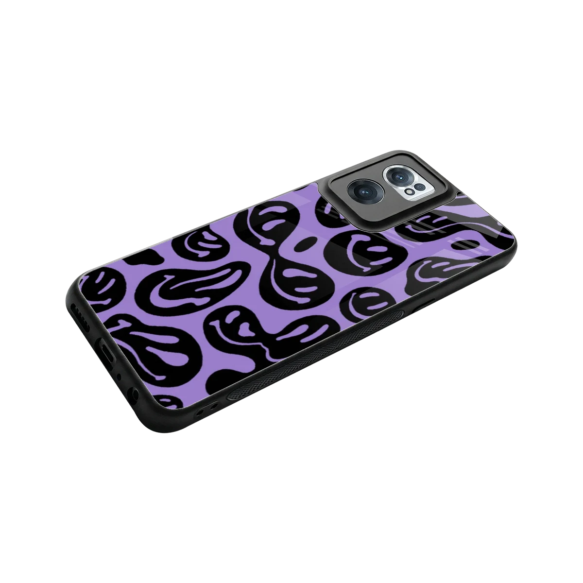 Acid Smiles Purple stylish phone case for oneplus nord ce 2 | glossy glass and slim fit