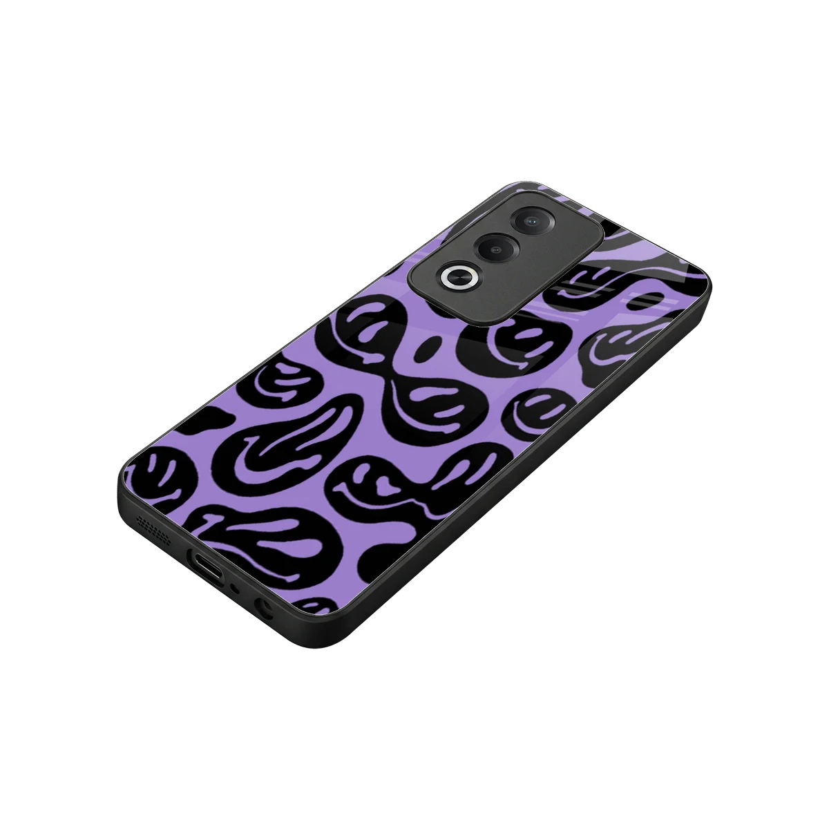 Acid Smiles Purple stylish phone case for oppo a3 pro | glossy glass and slim fit