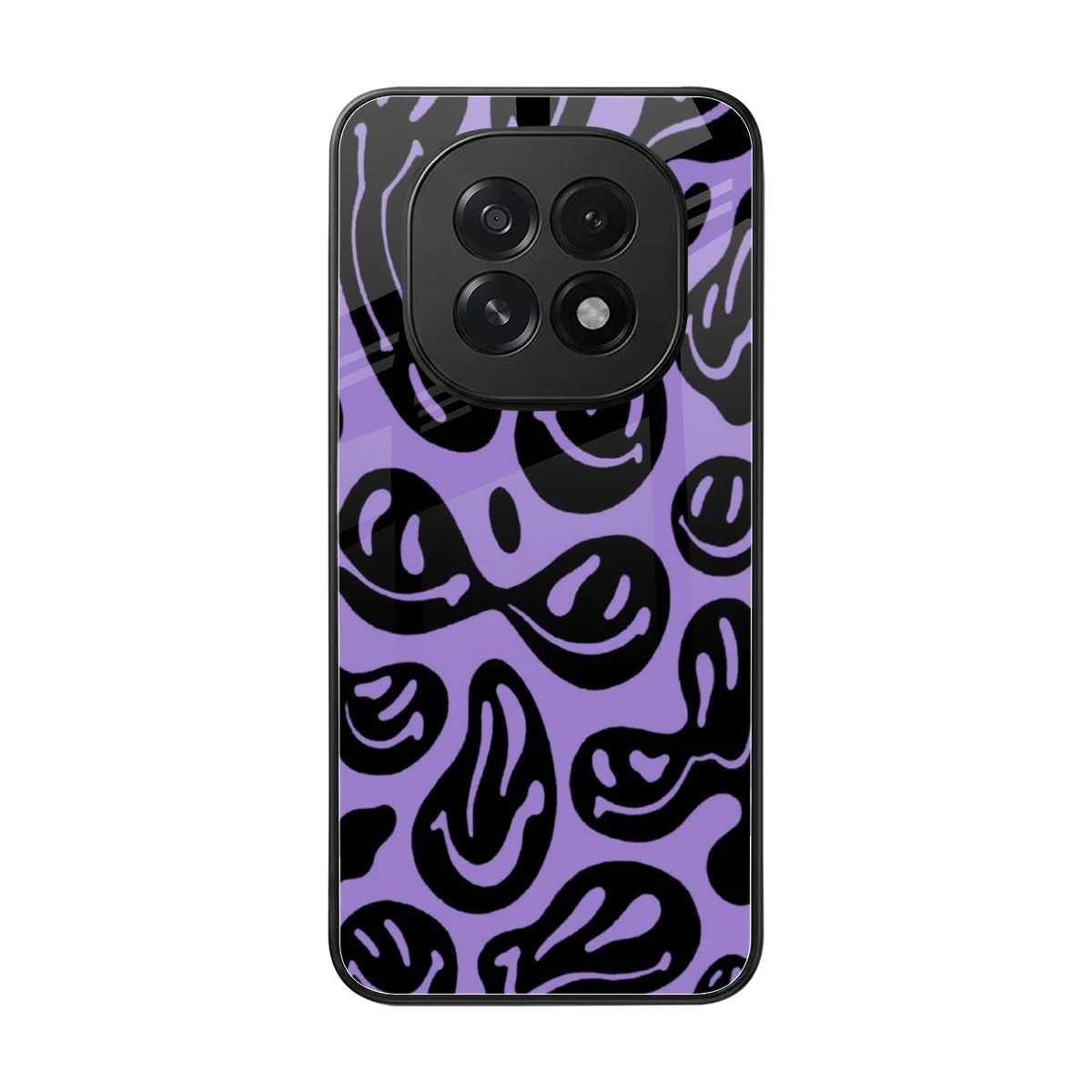 Acid Smiles Purple back phone cover | glass case for oppo f29 5g