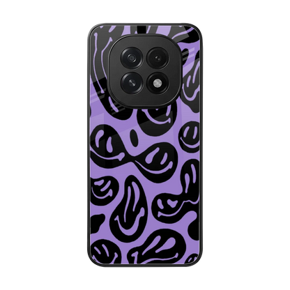 Acid Smiles Purple back phone cover | glass case for oppo f29 5g