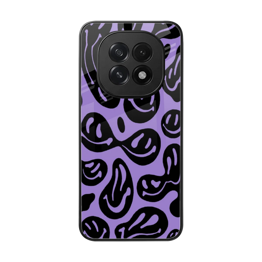 Acid Smiles Purple back phone cover | glass case for oppo f29 5g