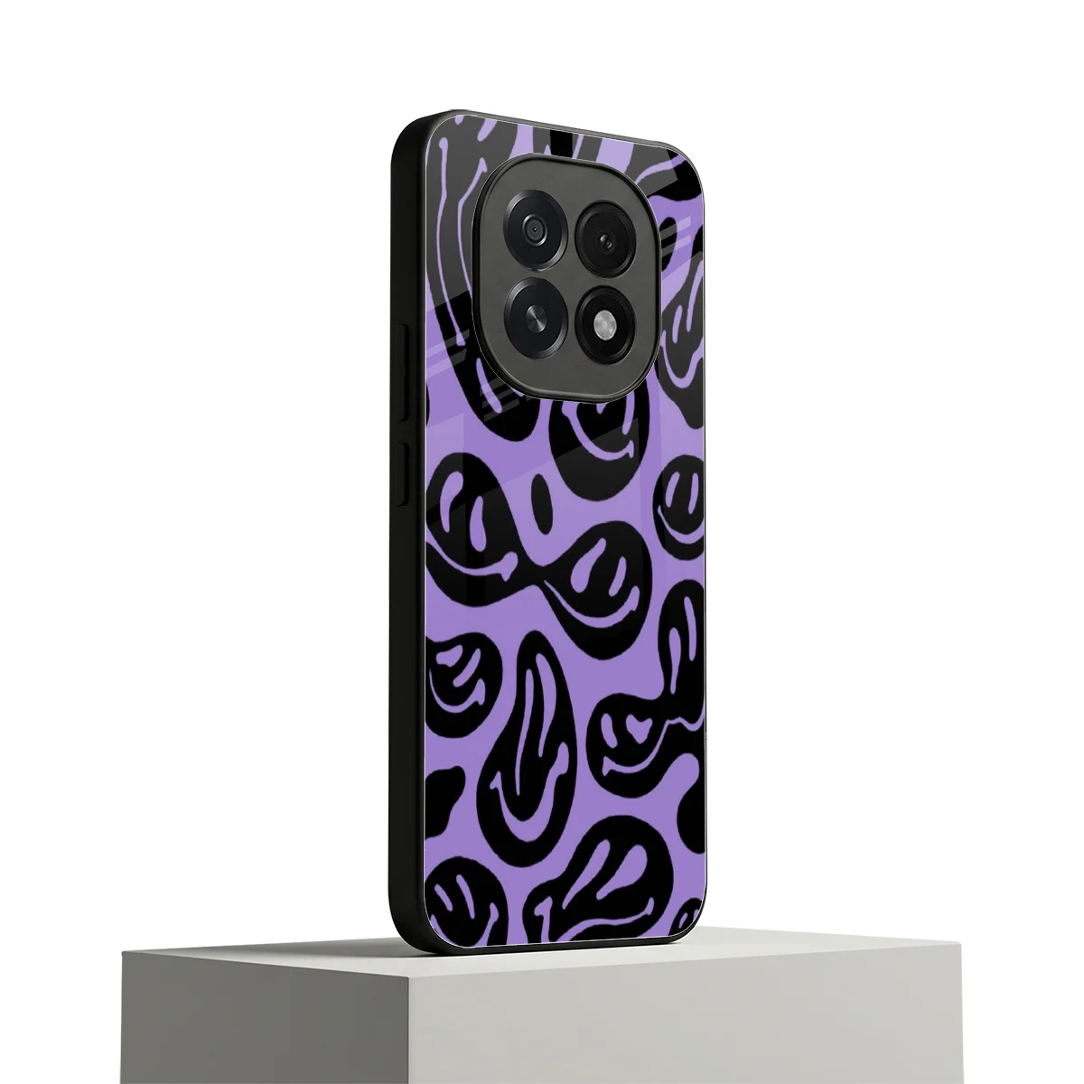 Acid Smiles Purple oppo f29 5g mobile cover | shockproof glass phone case