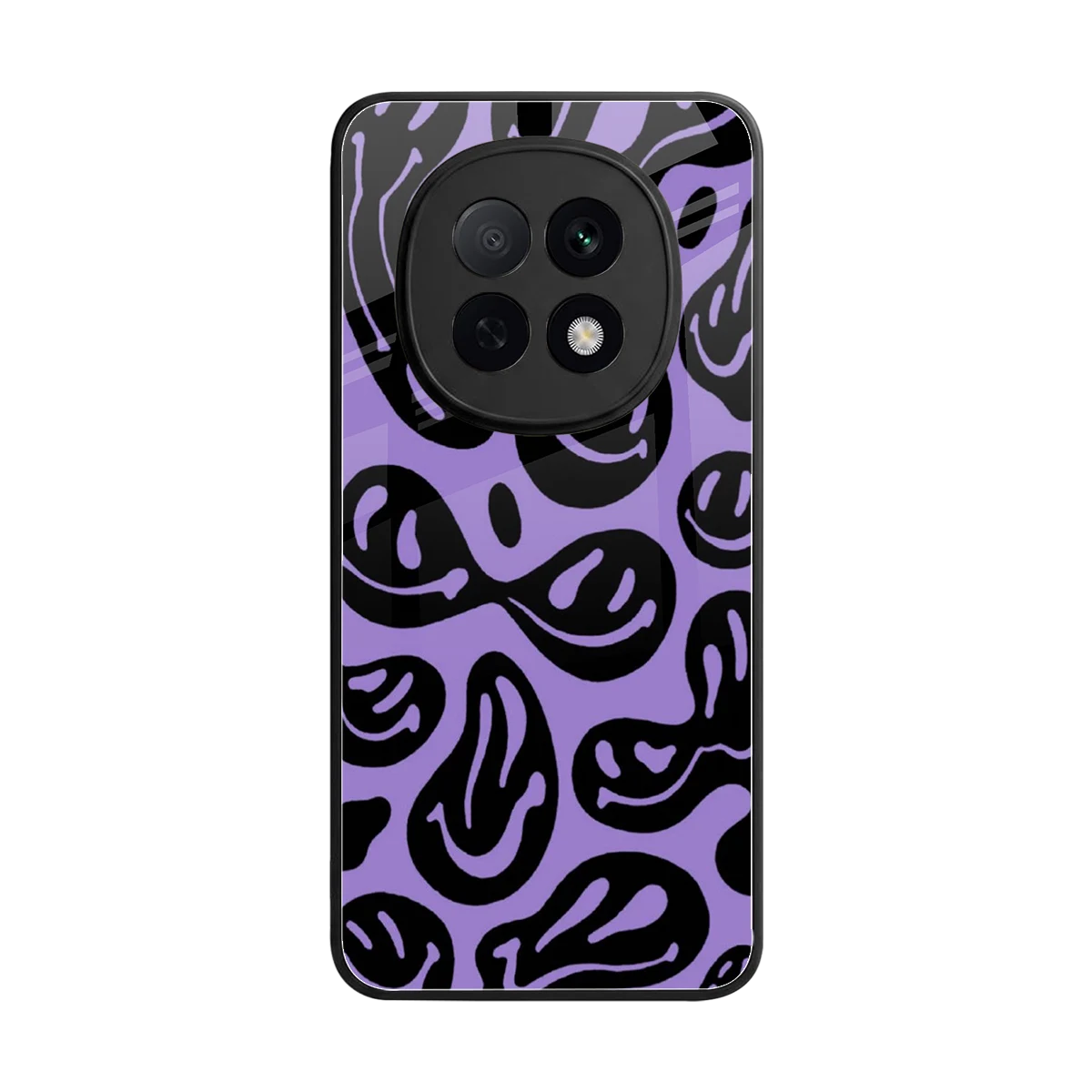 Acid Smiles Purple back phone cover | glass case for oppo f29 pro 5g