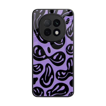 Acid Smiles Purple back phone cover | glass case for oppo f29 pro 5g