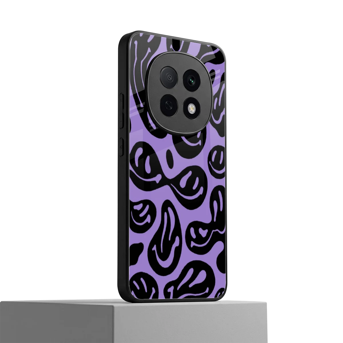 Acid Smiles Purple oppo f29 pro 5g mobile cover | shockproof glass phone case