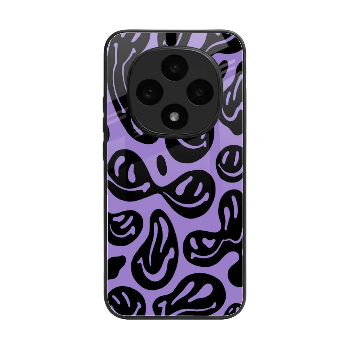 Acid Smiles Purple back phone cover | glass case for oppo f31 pro 5g