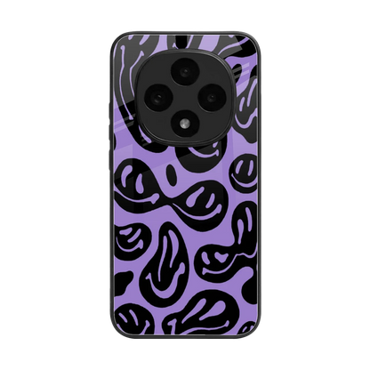 Acid Smiles Purple back phone cover | glass case for oppo f31 pro 5g