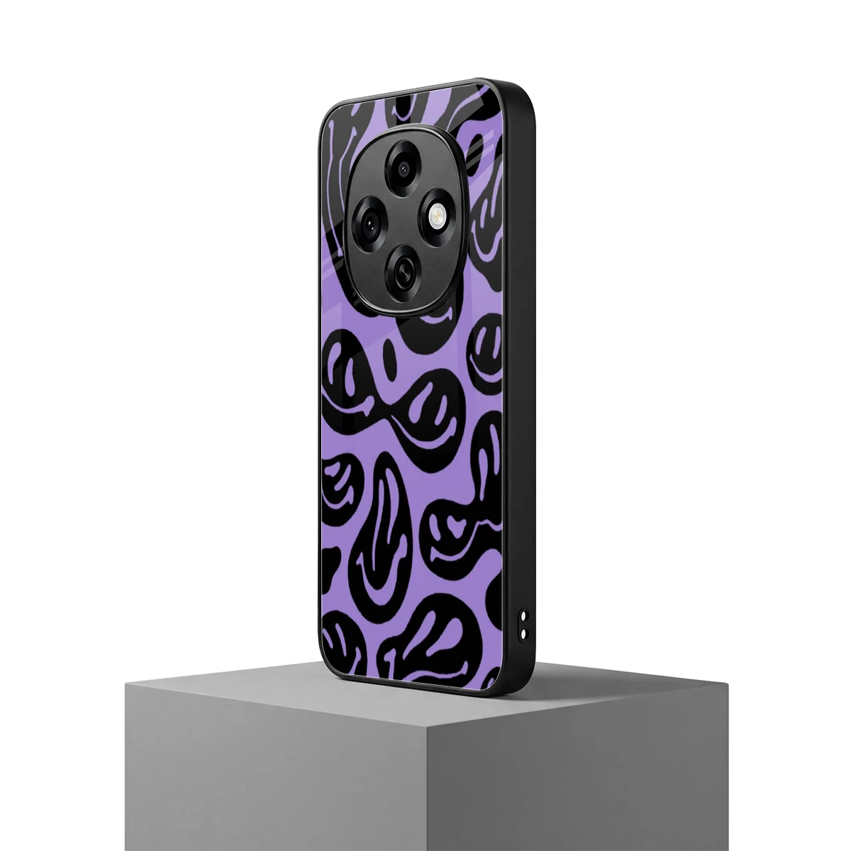 Acid Smiles Purple oppo f31 pro 5g mobile cover | shockproof glass phone case