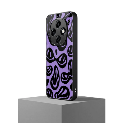 Acid Smiles Purple oppo f31 pro 5g mobile cover | shockproof glass phone case