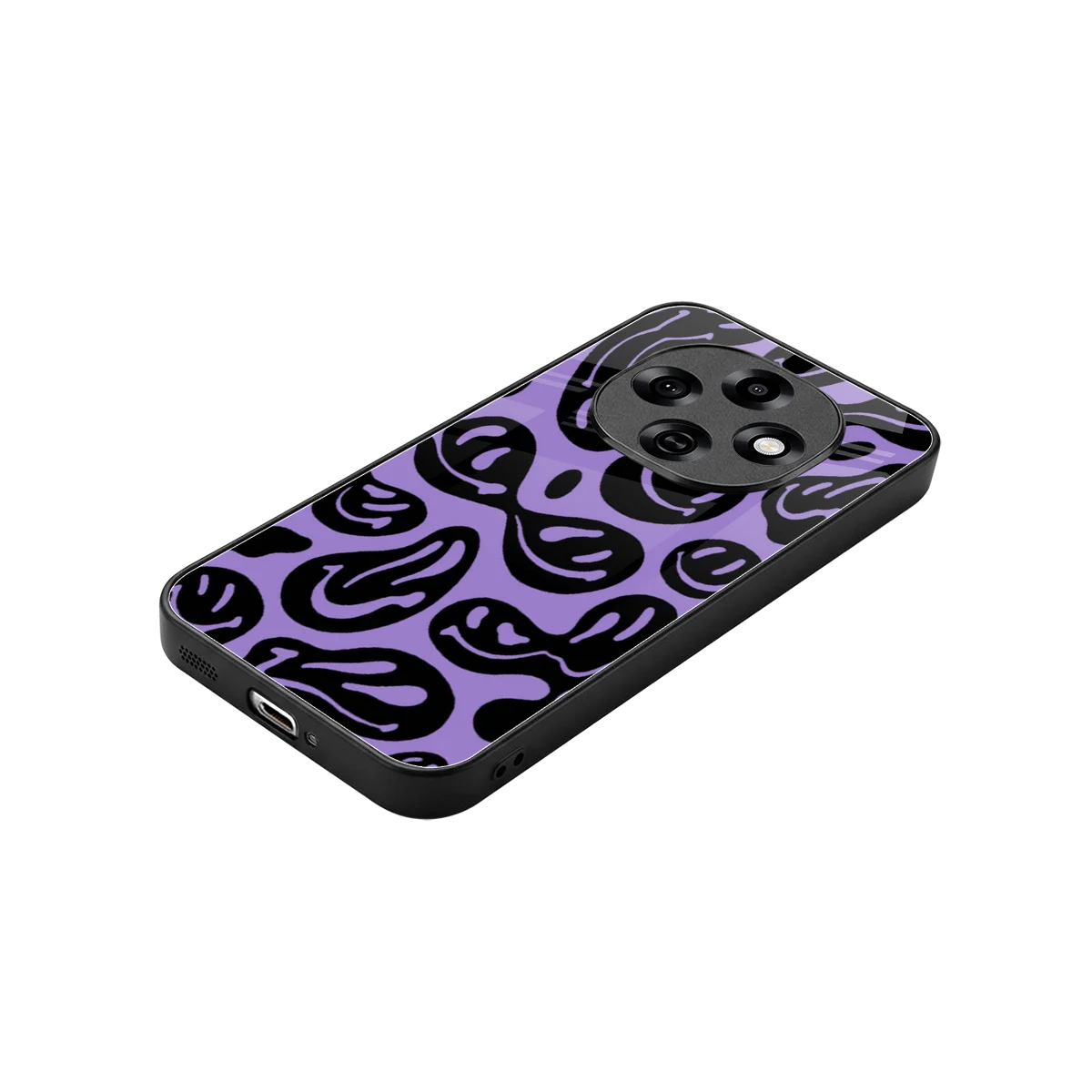 Acid Smiles Purple stylish phone case for oppo f31 pro 5g | glossy glass and slim fit