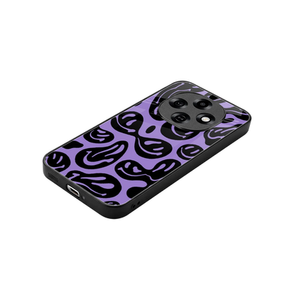 Acid Smiles Purple stylish phone case for oppo f31 pro 5g | glossy glass and slim fit