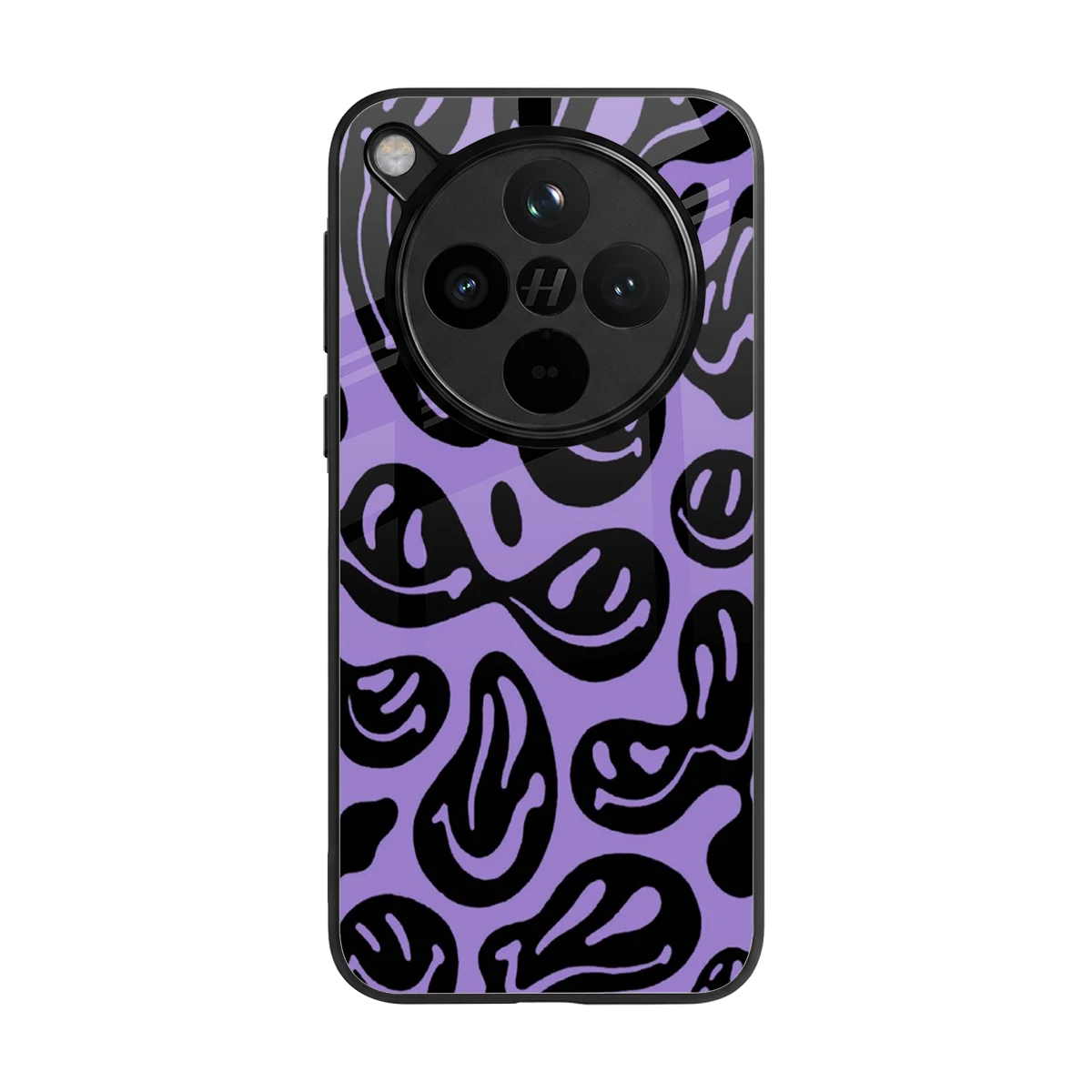 Acid Smiles Purple back phone cover | glass case for oppo find x8