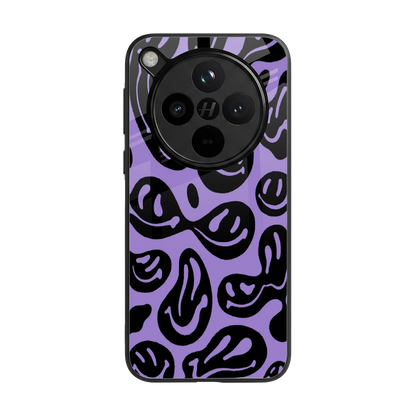 Acid Smiles Purple back phone cover | glass case for oppo find x8
