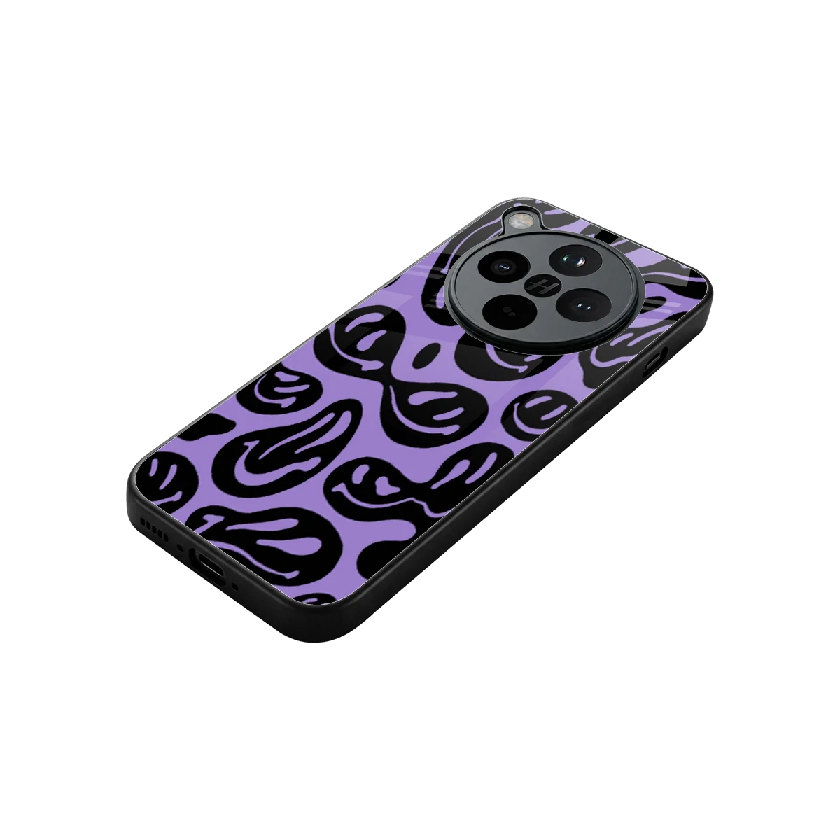 Acid Smiles Purple stylish phone case for oppo find x8 | glossy glass and slim fit