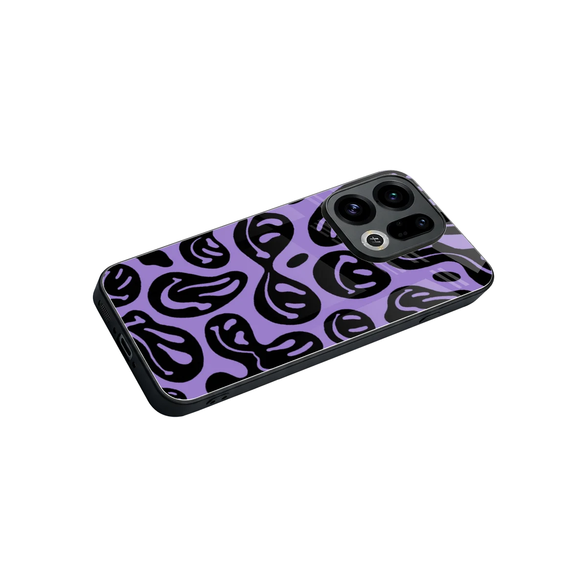 Acid Smiles Purple stylish phone case for oppo find x9 | glossy glass and slim fit