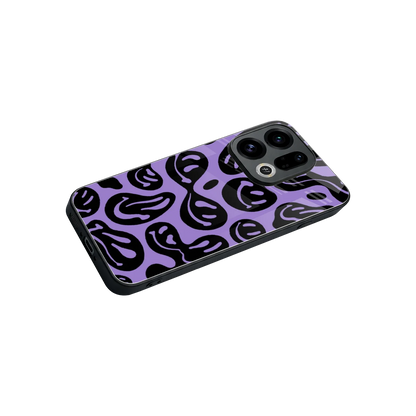 Acid Smiles Purple stylish phone case for oppo find x9 | glossy glass and slim fit