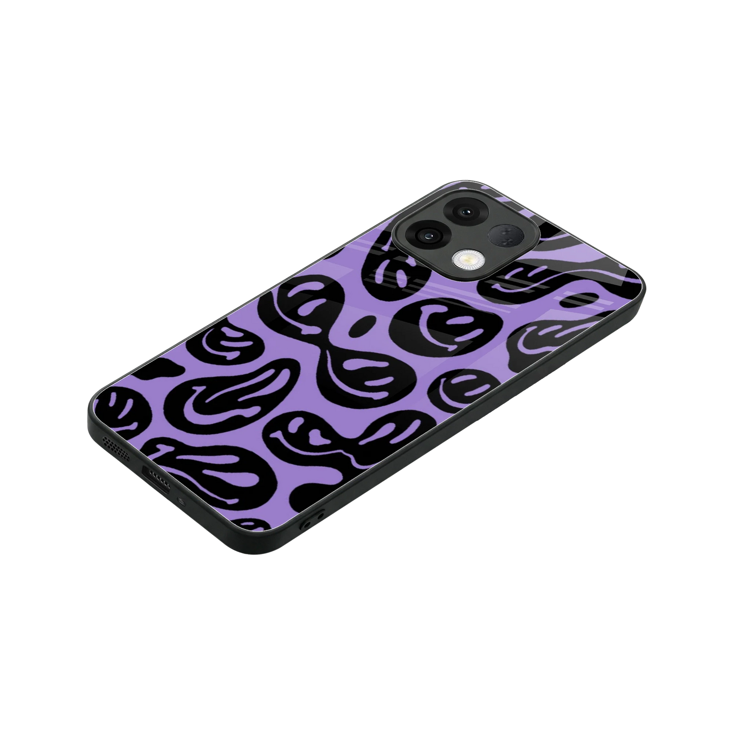 Acid Smiles Purple stylish phone case for oppo k13 5g | glossy glass and slim fit