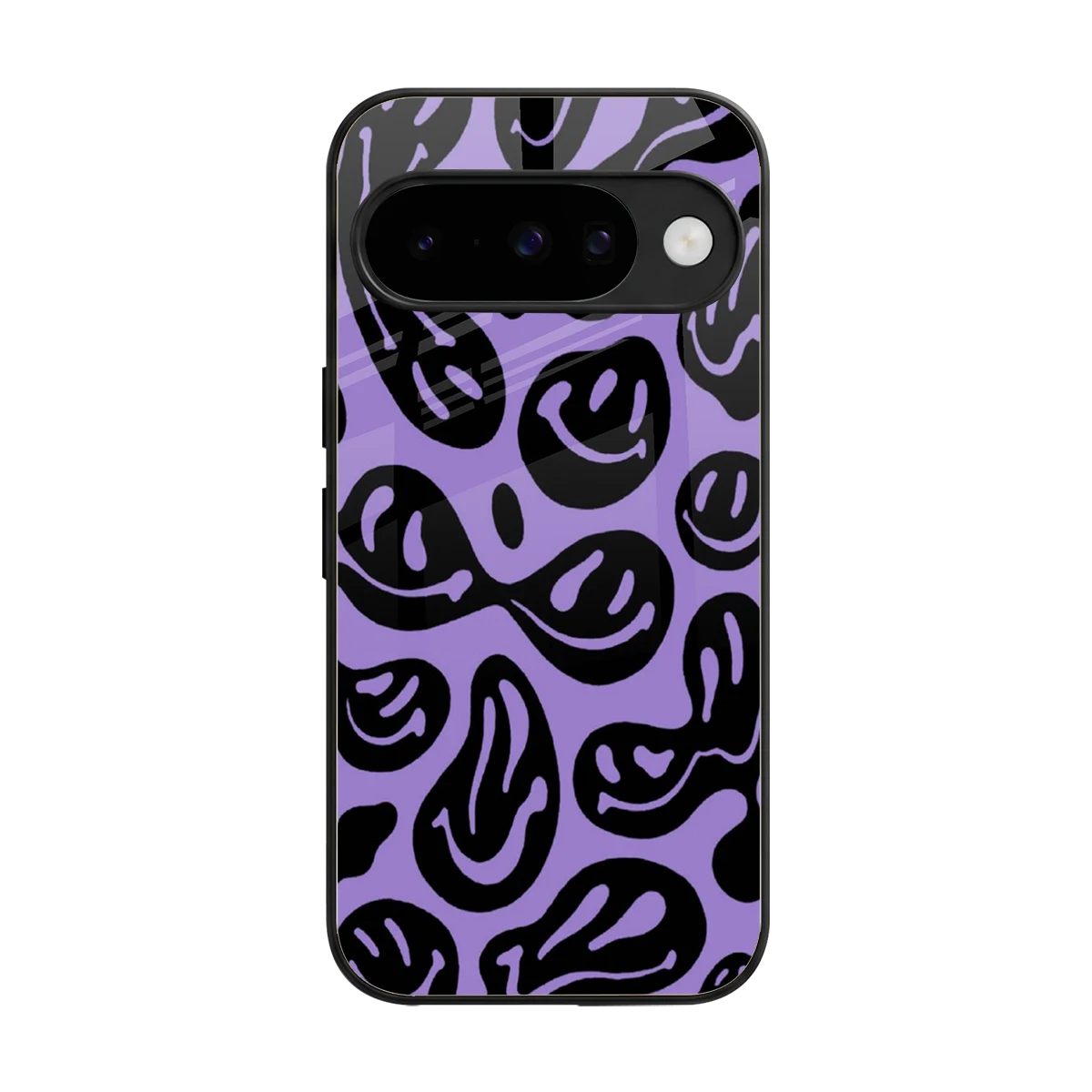 Acid Smiles Purple back phone cover | glass case for google pixel 10