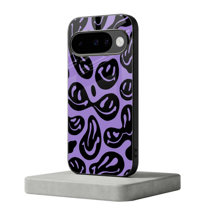 Acid Smiles Purple google pixel 10 mobile cover | shockproof glass phone case