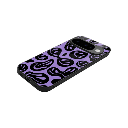 Acid Smiles Purple stylish phone case for google pixel 10 | glossy glass and slim fit