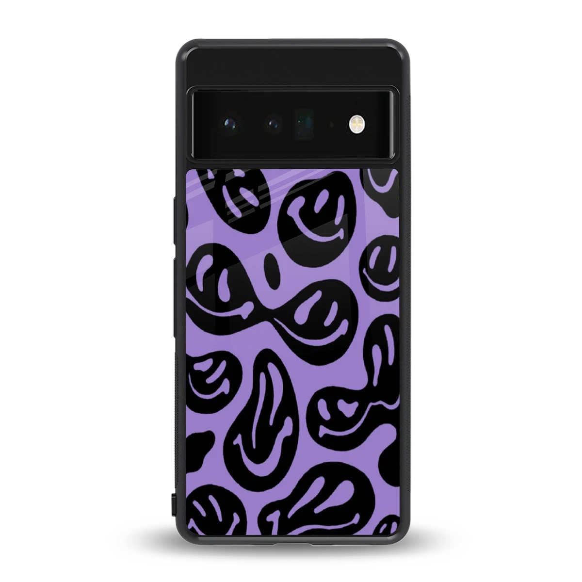 Acid Smiles Purple back phone cover | glass case for google pixel 6 pro