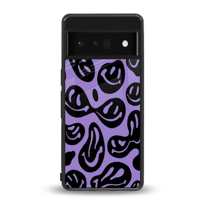 Acid Smiles Purple back phone cover | glass case for google pixel 6 pro