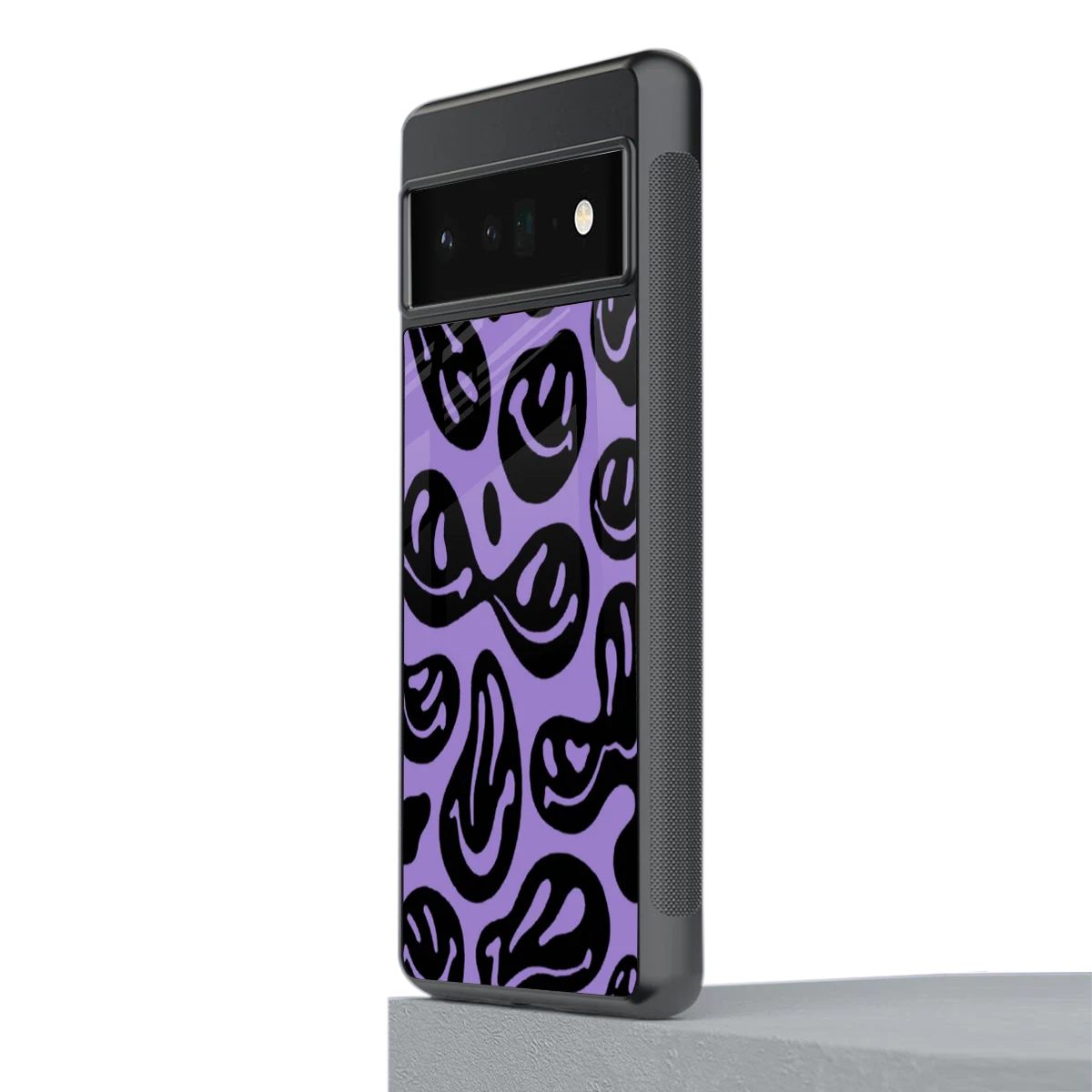 Acid Smiles Purple stylish phone case for google pixel 6 pro | glossy glass and slim fit