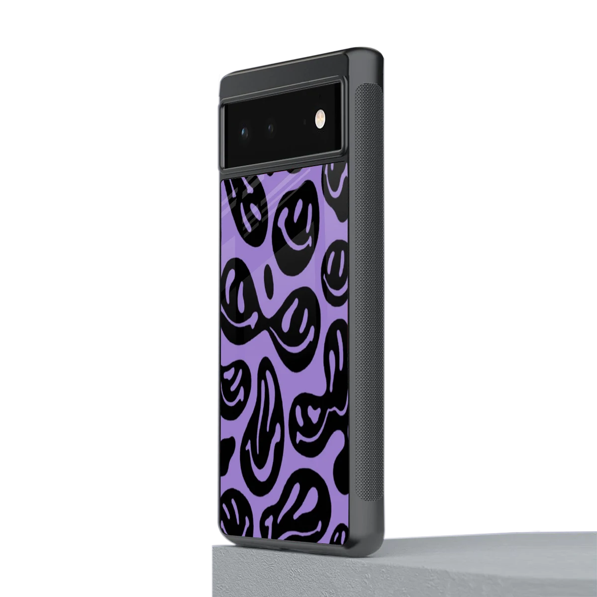 Acid Smiles Purple stylish phone case for google pixel 6 | glossy glass and slim fit